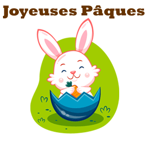 Gif animé joyeuses Pâques lapin